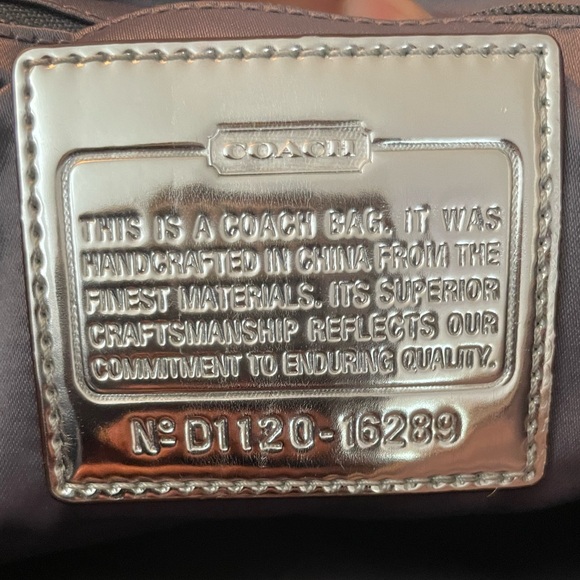 Like New Coach Poppy Metallica Glam Tote - Picture 3 of 8